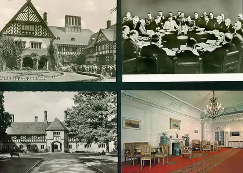 20 Ansichtskarten Schloss Cecilienhof - Ansichten zur Potsdamer Konferenz 1945