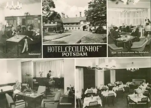 DDR Echtfotokarte Hotel Cecilienhof