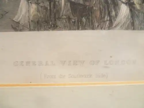 W.H. Bartlett London Ansicht von der Südseite E.I Roberts um 1900 aquarellierter Stahlstich, Illustriert von :William Henry Bartlett (* 26. März 1809 in London; † 13. November 1854 war ein britischer Künstler, 