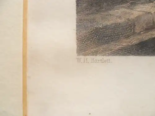 W.H. Bartlett London Ansicht von der Südseite E.I Roberts um 1900 aquarellierter Stahlstich, Illustriert von :William Henry Bartlett (* 26. März 1809 in London; † 13. November 1854 war ein britischer Künstler, 