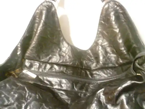 Dolce & Gabbana Schultertasche Shopper Tasche Leder Schoko ORIGINAL  1980 späte  Rockabilly Ära  = Hingucker !