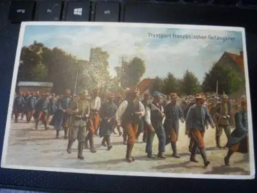 Transport franz. Truppen  im Marsch nicht gelaufen