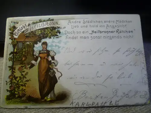 Heilbronn  : Heilbronner Kätchen  col. Karte  gelaufen 1904