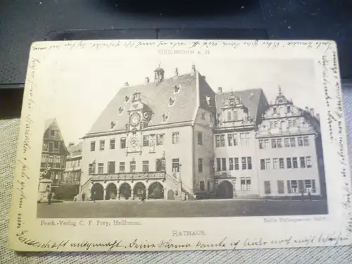 Heilbronn ; Rathaus Serie Heliogravur  Karte  gelaufen 1901