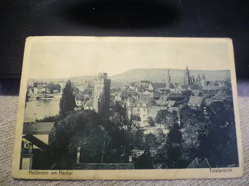 Heilbronn ; Totalansicht Partie am Neckar  Karte  gelaufen 1904