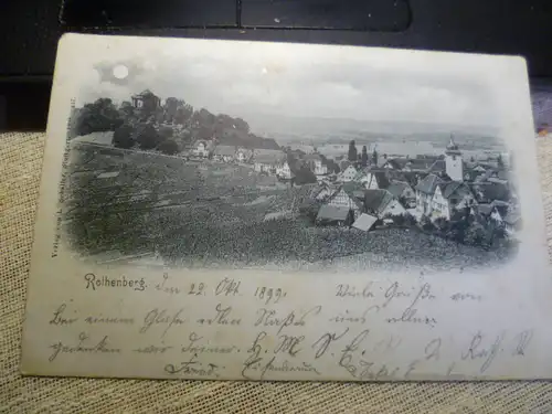 Rothenberg 10.1899 :Dorfpanorama mit Ausblick gelaufen 
