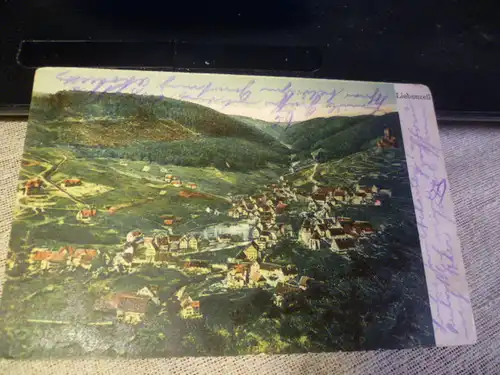 Bad Liebenzell : Luftbild farbig gelaufen 1906