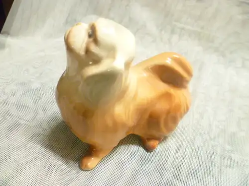 Pekinese Húnde Keramik  Vintage 1960-70  aus der VItrine Maße: 12X11cm