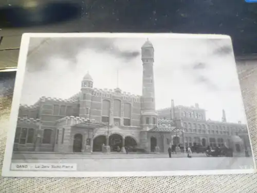 Gand ; .Foto La Gare Saint Pierre ist nicht gelaufen um 1915