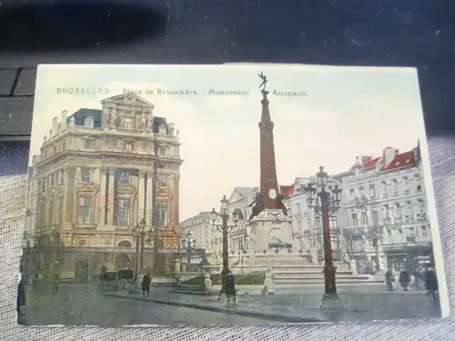 Bruxelles ; col. Place de Brouckere - Monument Anspach  Karte  ist nicht gelaufen um 1915 