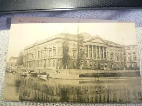 Gand ; .Foto Palaise de Justice  gelaufen um Januar 1915  Feldpoststation Nr.4  Feldwebel ..
