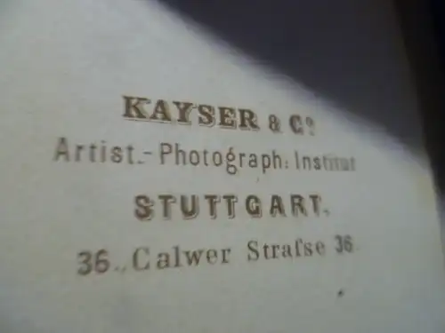 Stuttgart Calwer Strasse  :  Junge Dame  um 191o Atelier Kayser Calwerstrasse 36 Stuttgart  