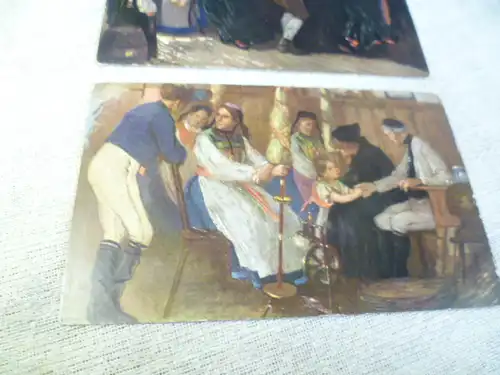 TH Lauxmann Stuttgart Ostheim : Paar Feldpost , Sonderstempel: K Reservelazarett II Künstlerpostkarten gelaufen 1916