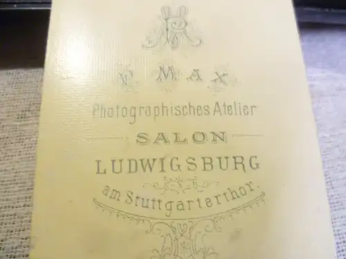 Militärfoto bemalt um 1870 Atelier J&L P. Max am "Stuttgarterthor"  Ludwigsburg wohl Brigade: 52. Infanterie-Brigade (2. Kgl. Württembergische) / Ludwigsburg 1872 - 1914 