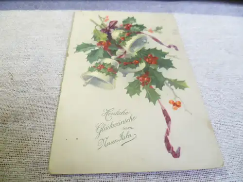 Neujahresgruß  Karte gelaufen um 1914