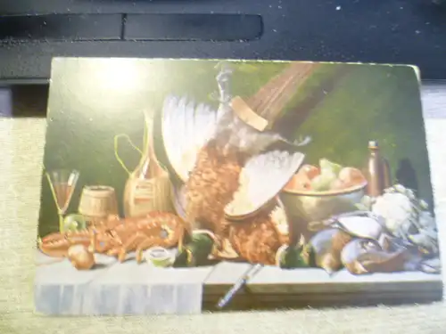 Künstler Jagdstilleben mit Hummer Fasan ..Karte nicht gelaufen um 1915