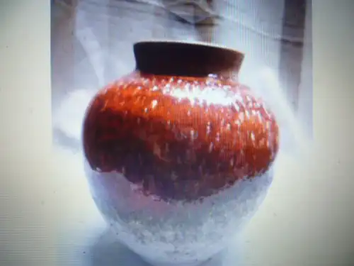 FRIDEGART GLATZLE DESIGN! Konvolut Karlsruher Majolika objects from the 1960/70 years Design in dappled cherry