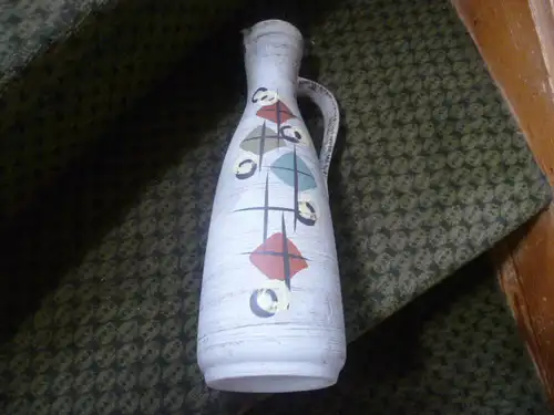 Jasbavase handle vase slim high shape beak spout Formnr.221-35 Pottra retro vintage geometric decor from the 1950s In the Art Picasso