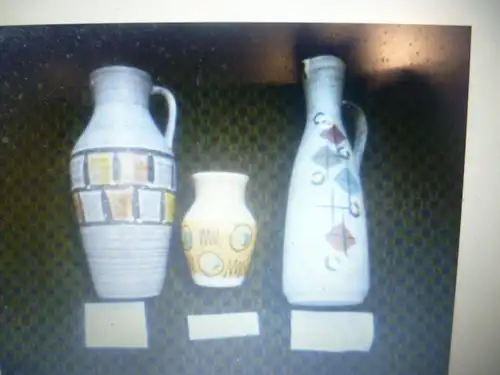 Jasbavase handle vase slim high shape beak spout Formnr.221-35 Pottra retro vintage geometric decor from the 1950s In the Art Picasso