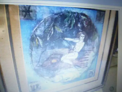 Starczewski Hanns Joachim 1915-2004 Here Pisces Zodiac" Color Serigraph Provenance: Galerie Barbara Lüdinghausen gallery frames