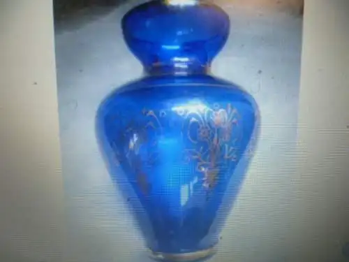 Murano silver solder painting 1 vases around 1900 Blue
