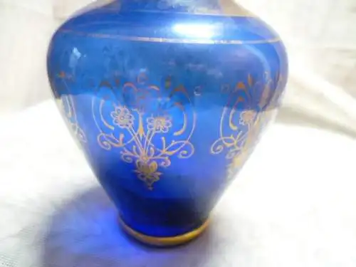 Murano silver solder painting 1 vases around 1900 Blue