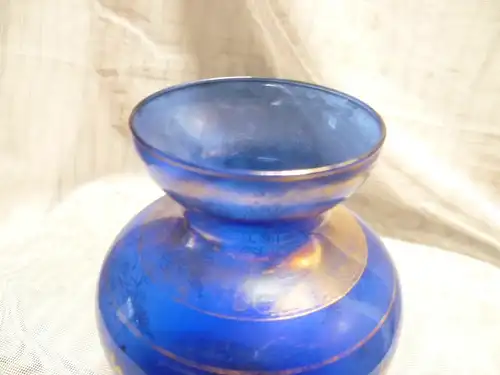 Murano silver solder painting 1 vases around 1900 Blue