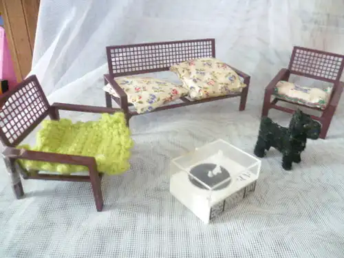 Pop Art Barbie Wohnzimmer  Konvolut aus den 1960 er Jahren alles auf dem Foto gehört ihnen!