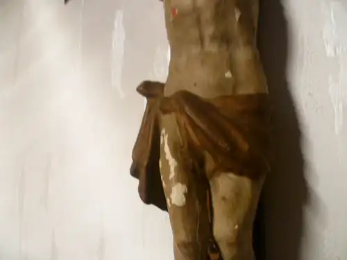 Uralte Original Barock  Holz Jesus Figur geschnitzt auf edlem Kreuz  18. Jh. Übergang 19 Jh Baden Württemberg oder Hohenlohe  Meisterlich