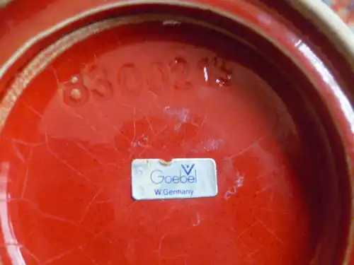 Goebel Honig 1970 er Vintage Marmeladen Deckeldose in Ferrarirot Höhe 16 cm aus der Vitrine
