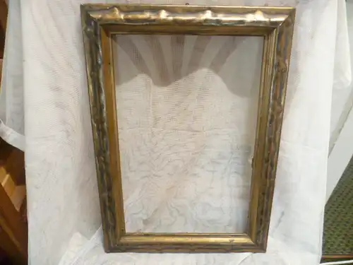 Jugendstilrahmen polychrome Vergoldung Wolkendekor 1900-15 Maße31cm x 43 cm  Falzmaß  37 cm x 24,5 cm