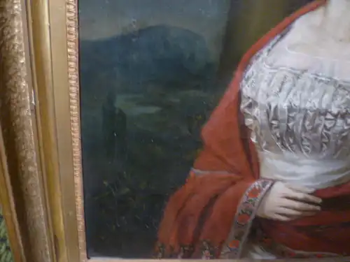 Veith Franz Michael 1799-1846 "Adeliges Damenportrait ,Pauline Bonaparte ?? 1842 " sign Originaler klassizistischer Rahmen ; 80 cm x 92 cm Gemälde: 63cm X 75 cm