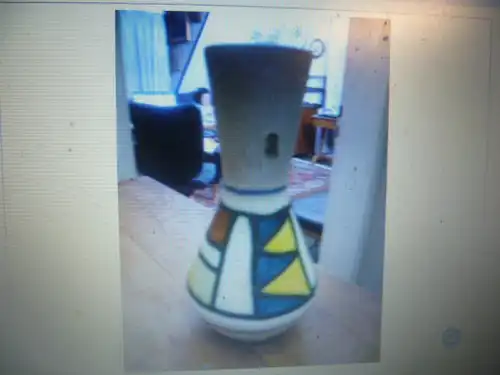Heinz Siery Designer Föhr Keramik Vase aus 1960 Nr,; 334/15 Höhe 15,5o cm Etikett vorhanden Vitrinenzustand