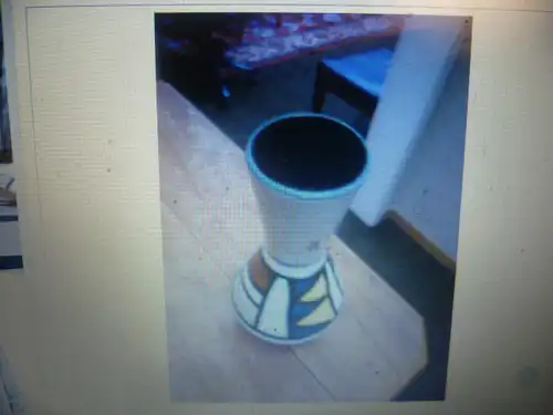 Heinz Siery Designer Föhr Keramik Vase aus 1960 Nr,; 334/15 Höhe 15,5o cm Etikett vorhanden Vitrinenzustand
