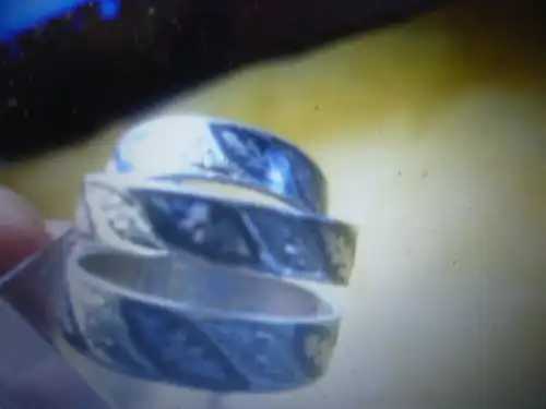 Russland Tulla  Damenring  Silber 13 Lot 750 Art Deko Silber um 1930 Ringgröße 57 , Es sind 3 Stück