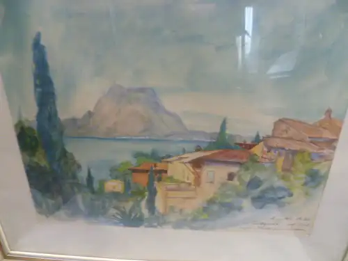 Sutor Adalbert 1895 München - 1970 Göppingen " Castagnola,mit Blick auf den Monte San Salvatore datiert 1930 "  !!!