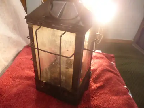 Nachtwächter Lampe Hohenlohe um 1880 Höhe 32 cm  breite 14 cm X tiefe 14 cm musealer Zustand