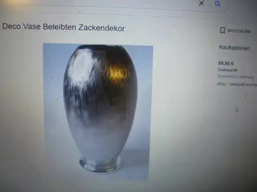 WMF Karl Radtke Ikora Ballonvase oder Urnenformvase zickzack Muster 50 Ära gestempelt mit EP BRASS Turmzeichen aus dem Art Deko H:18,5