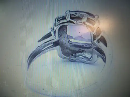 Amethyst besetzter Ring Vintage in 925 Sterling Silber in den 1990 Jahren von einem Juwelier angekauft !