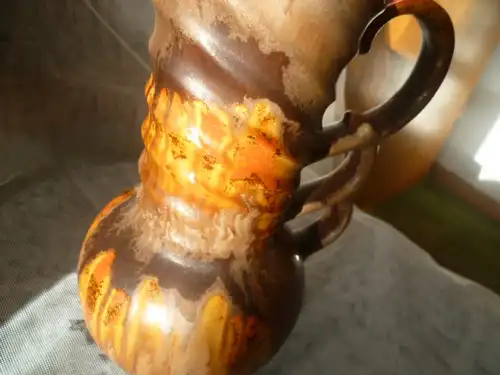 Bay Keramik Schenkkanne ? 286 II sehr seltene Form siehe Henkel Vase in Form einer Schenkkanne, seltene Grifform