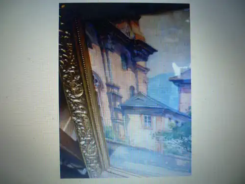 Carlos Kuch, Karl Opferkuch 1899-1966 in Baden-Württemberg - Hechingen. hier ein detailliert gemaltes Aquarell eines Burghofes