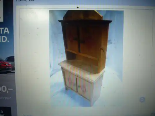 Puppenschrank  Jugendstil Übergang ins Art Deko um 1925 -1935 , mit oben und unten jeweils 2 Türen zum Öffnen