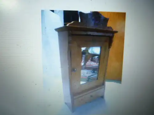 Puppenstuben Spiegelschrank um 1910-25 mit Schubfach reines Jugendstil ,