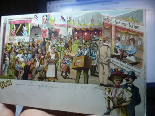 Gruß vom Volksfest SCHIESS_SALON 1900 ich möchte gerne Euro 16 für diese Karte