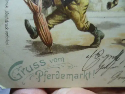 Pferdemarktkarte gestempelt in Schorndorf 1900 ich möchte gerne Euro 16 für diese Karte