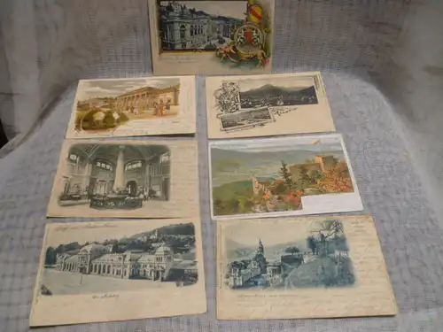 Konvolut Postkarte 7 Stück aus Baden Baden das Konvolut