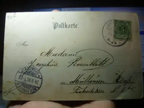 Gruß aus dem Manöver , Schmiedeberg 22.2.1898 gelaufen super erhalten ich möchte gerne Euro 16 für diese Karte