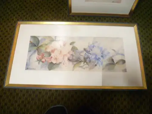 Impressionistische  Paar Aquarelle auf Japanpapier akademische Malweise, signiert W. Lauenberg / Lauenburg 60- 70 Jahre