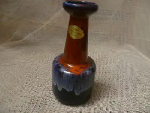 Studio-Designer Vase Lauflasur in der Art Van de Velde Holland. sehr edel ! Etikett CBM KERAMIK D ART ! H 14 cm aus einem Hofgut