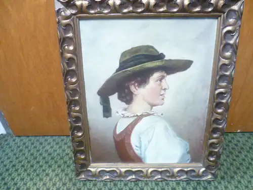 Fanz von Deffregger  1835 München  1921 München Portrait junge bayrische Frau in Tracht